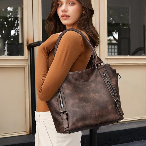 Purses for Women, Large Hobo Bags, Multiple Pockets Tote Handbags, Water Repelle - Picture 2 of 6